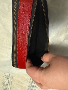 Marc Jacobs Black and Red Zip Pouch